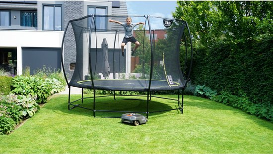 trampoline, outdoor, garden, netting, jumping
