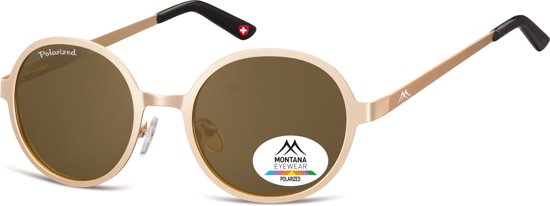 Montana MP87F - Zonnebril - ronde vorm - goud- polarizerend