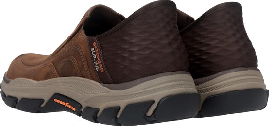 Skechers Respected - Elgin - maat 40 - Heren Instappers - Kastanjebruin