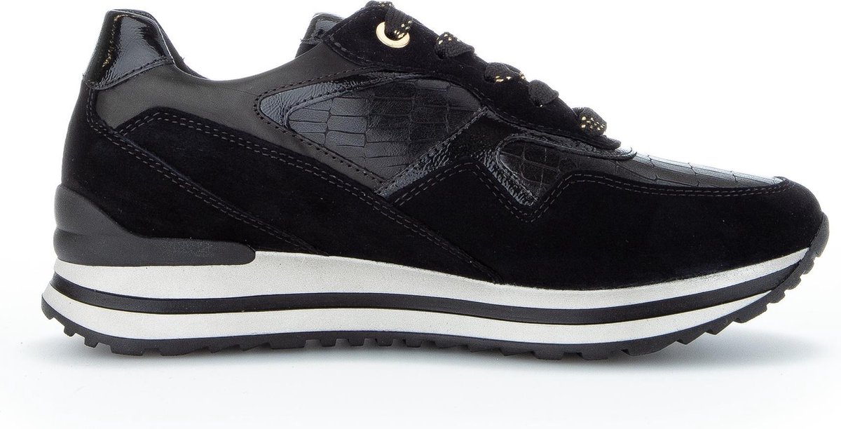 Gabor - Maat 39 - 76.524.97 Dames Sneakers - Zwart