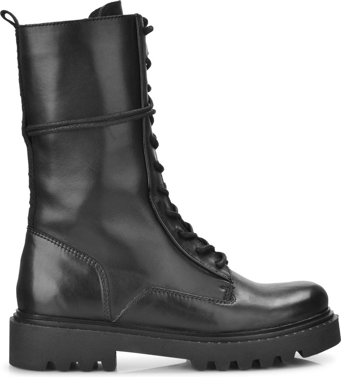 laarzen, leer, zwart, boot, zolen