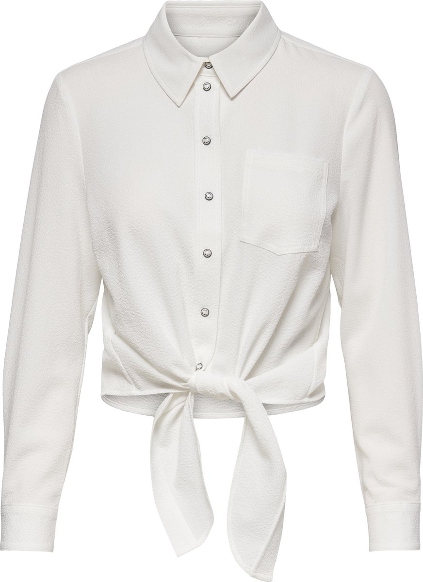 ONLY - Maat L - ONLLECEY LS KNOT SHIRT NOOS Dames Blouse
