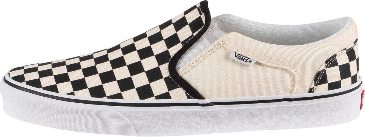 Vans Asher Checkers Heren Sneakers - maat 45 - Black/Natural