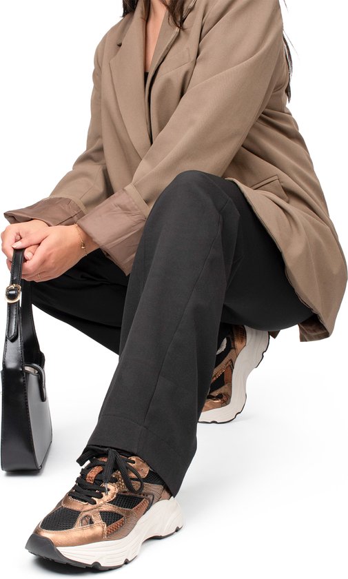 PS Poelman TOKIO - maat 42 - Dames Sneaker - Brons met combinatie