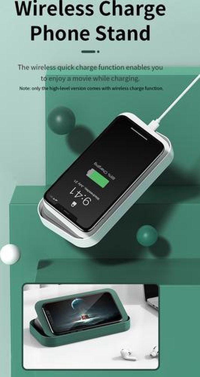 RockSpace draadloze oplader / UV desinfectiebox