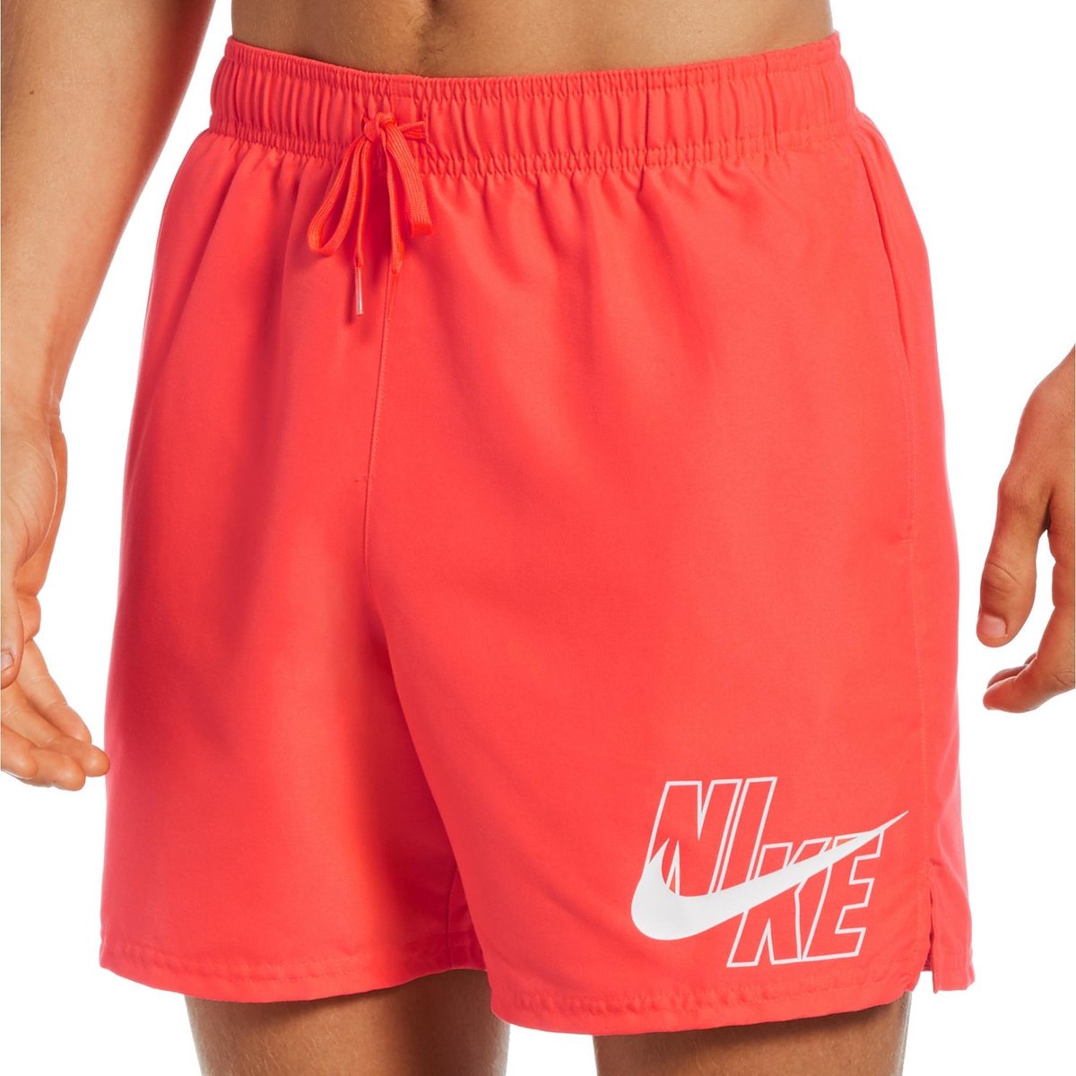shorts, zwembroek, touwtje, elastische taille, koraal roze
