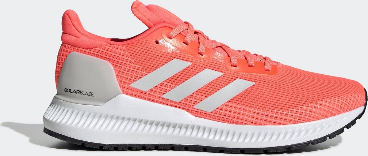 sneaker, hardloopschoen, mesh, oranje, witte tussenzool