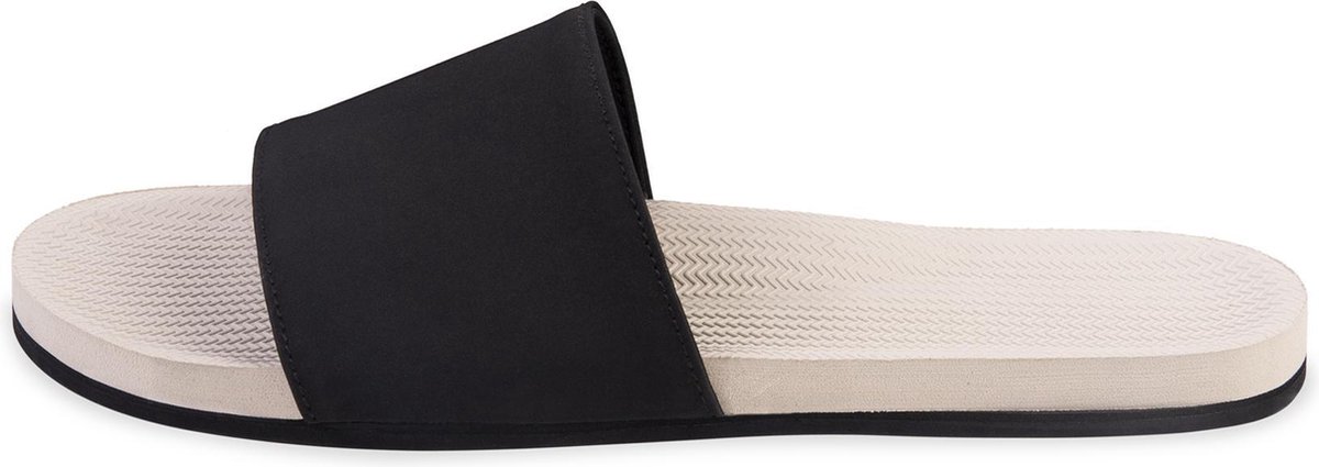 Indosole Slides Color Combo - Maat 37/38 - Dames Slippers - Zand/Zwart