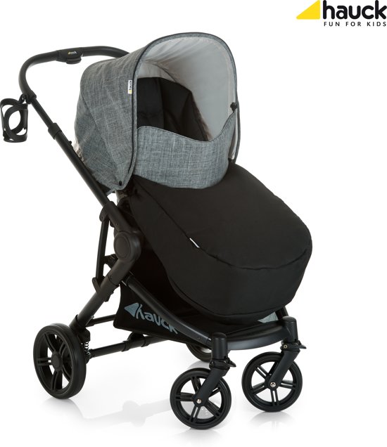 Hauck Atlantic Plus Trio Set - Kinderwagenset - Melange Grijs/Caviar