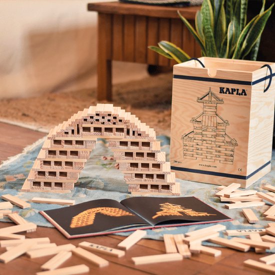 KAPLA - KAPLA Blank - Constructiespeelgoed - Voorbeeldboek - 280 Plankjes