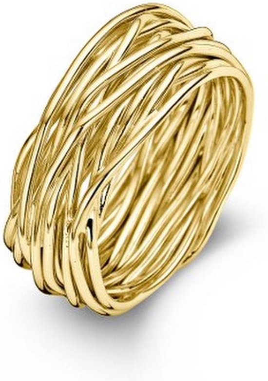 Casa Jewelry Ring Wikkel 54 - Goud Verguld - Maat 17.25