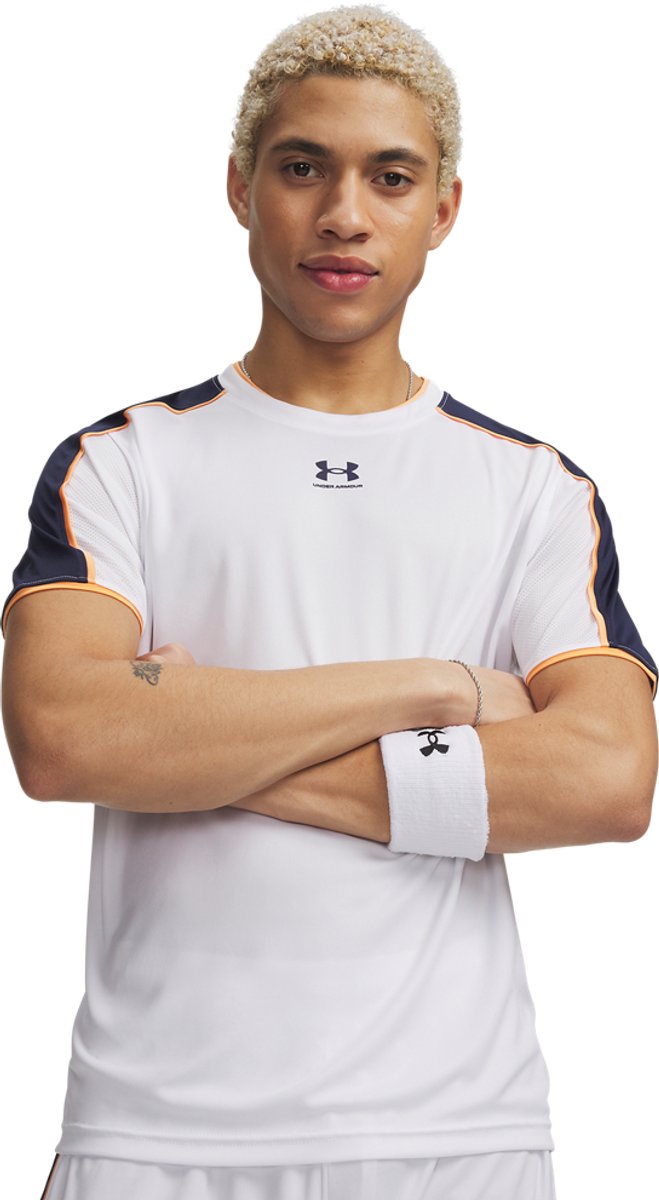 t-shirt, short sleev, athletic, white, logo