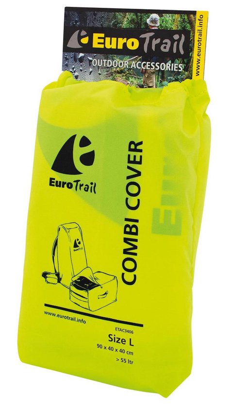Eurotrail Regenhoes/flightbag voor backpack - L - 55-80 liter - Geel