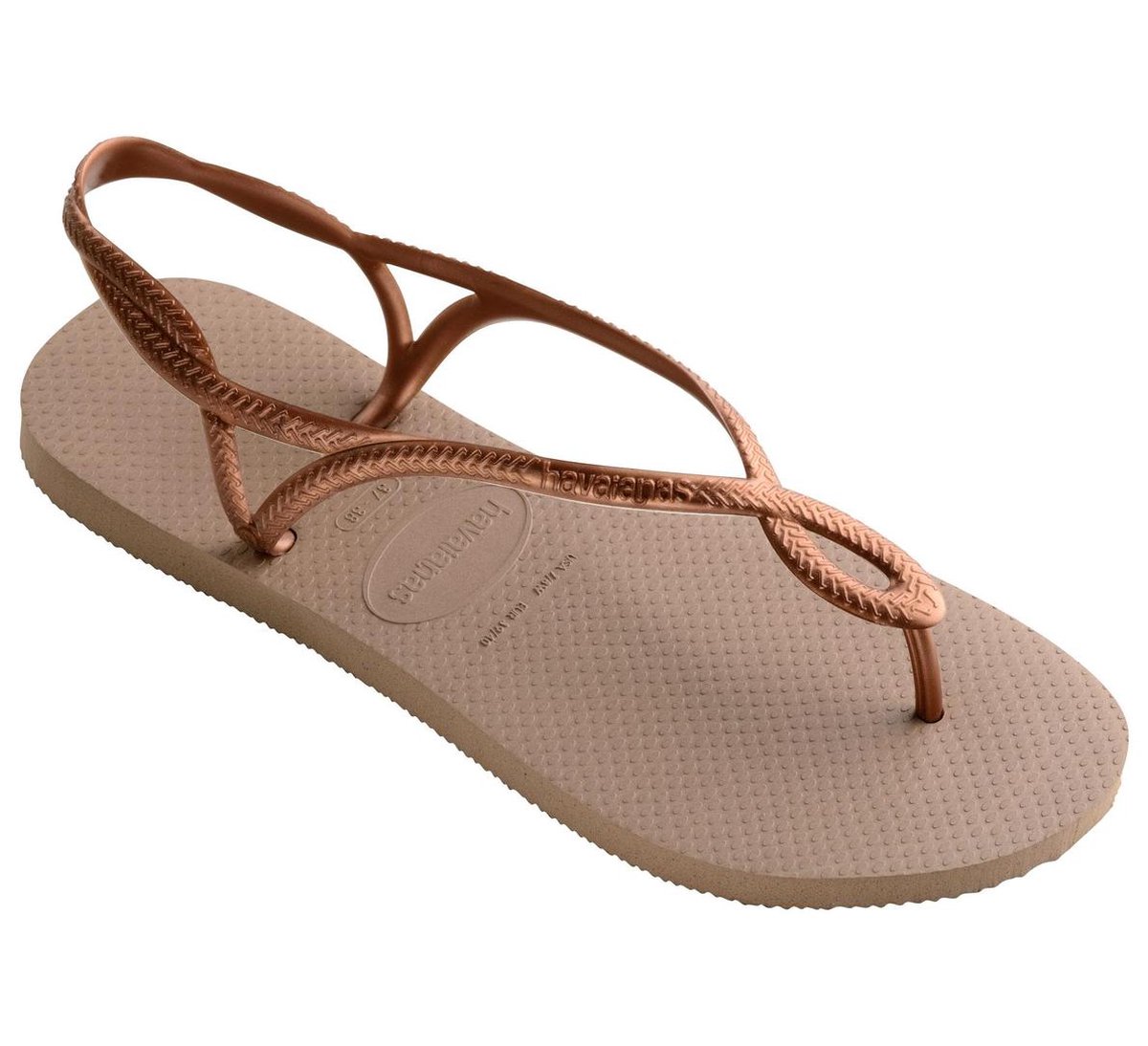 Havaianas - Maat 41/42 - Luna Dames Slippers - Rose Gold