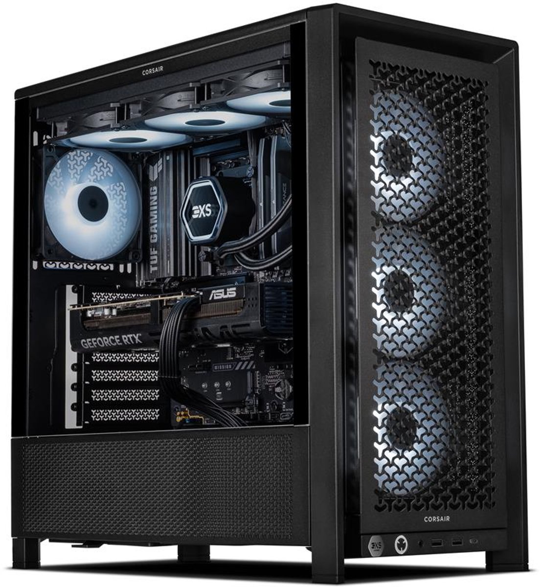 mid-tower, gaming-pc, RGB-fan, nVidia-RTX, liquid-cooling