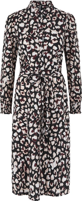 PIECES - Maat XS - PCFALISHI LS MIDI SHIRT DRESS BF BC Dames Jurk