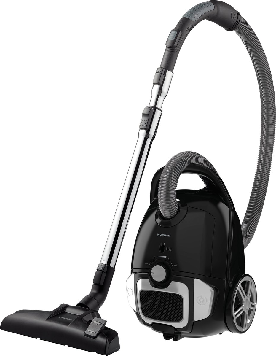 Inventum ST307ZZA - Stofzuiger met zak - 3 liter - Dierenharenborstel - parketborstel geschikt voor dierenharen - HEPA 14 - Lichtgewicht - Zwart