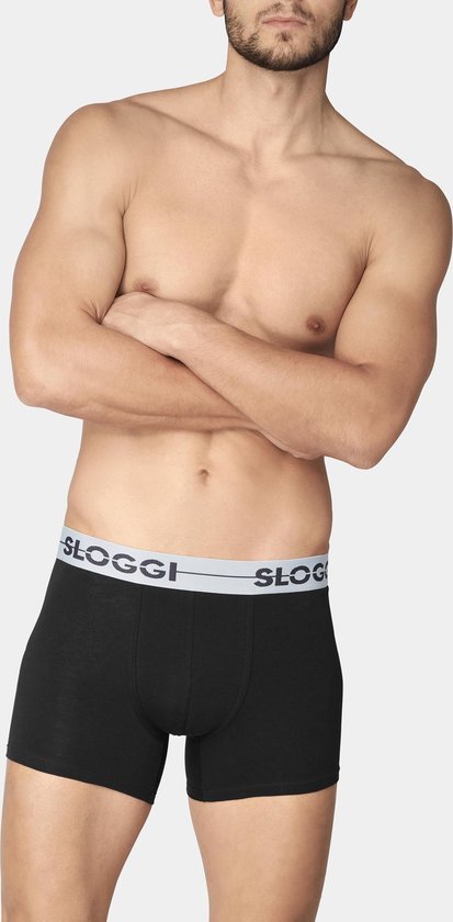 sloggi - Maat XXL - men Go Heren Short 3-pack - Zwart