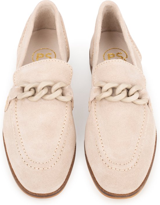 PS Poelman - Maat 40 - JENNY Dames Loafers - Beige/Zand