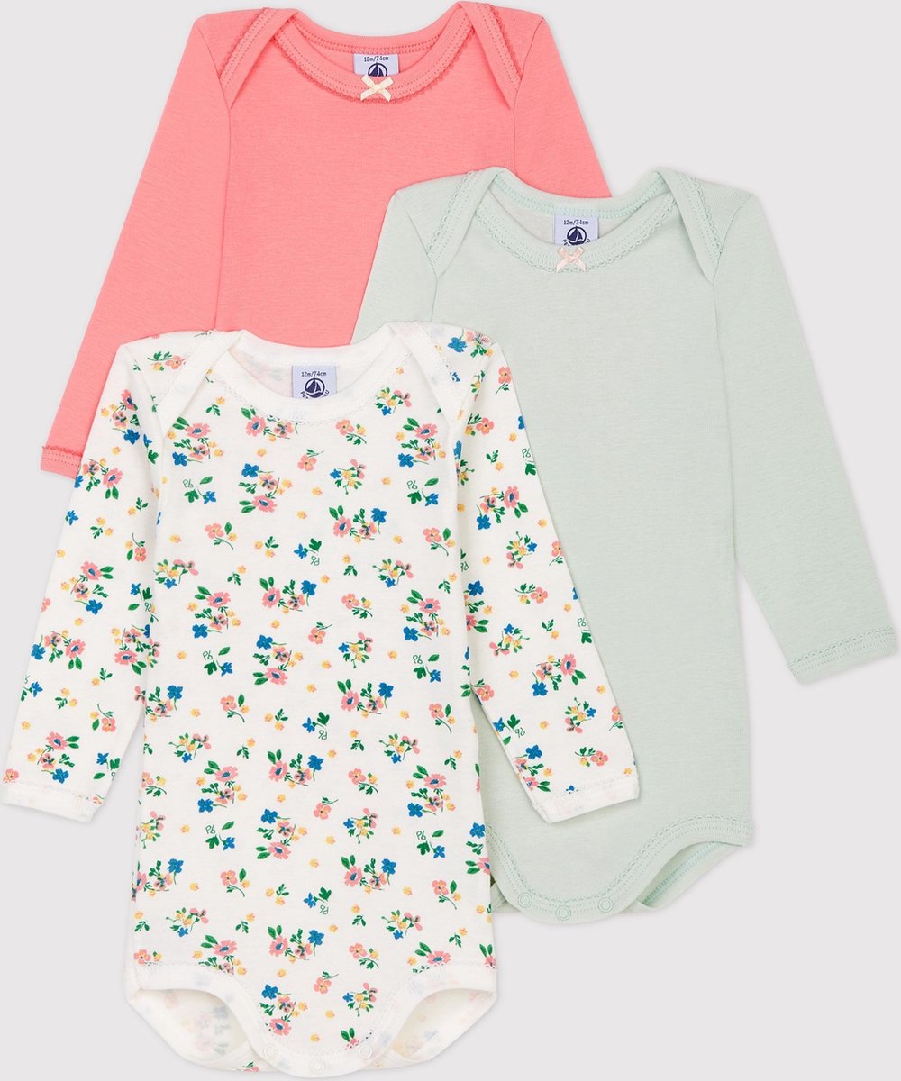 baby, rompers, langermouwen, floral, pastel