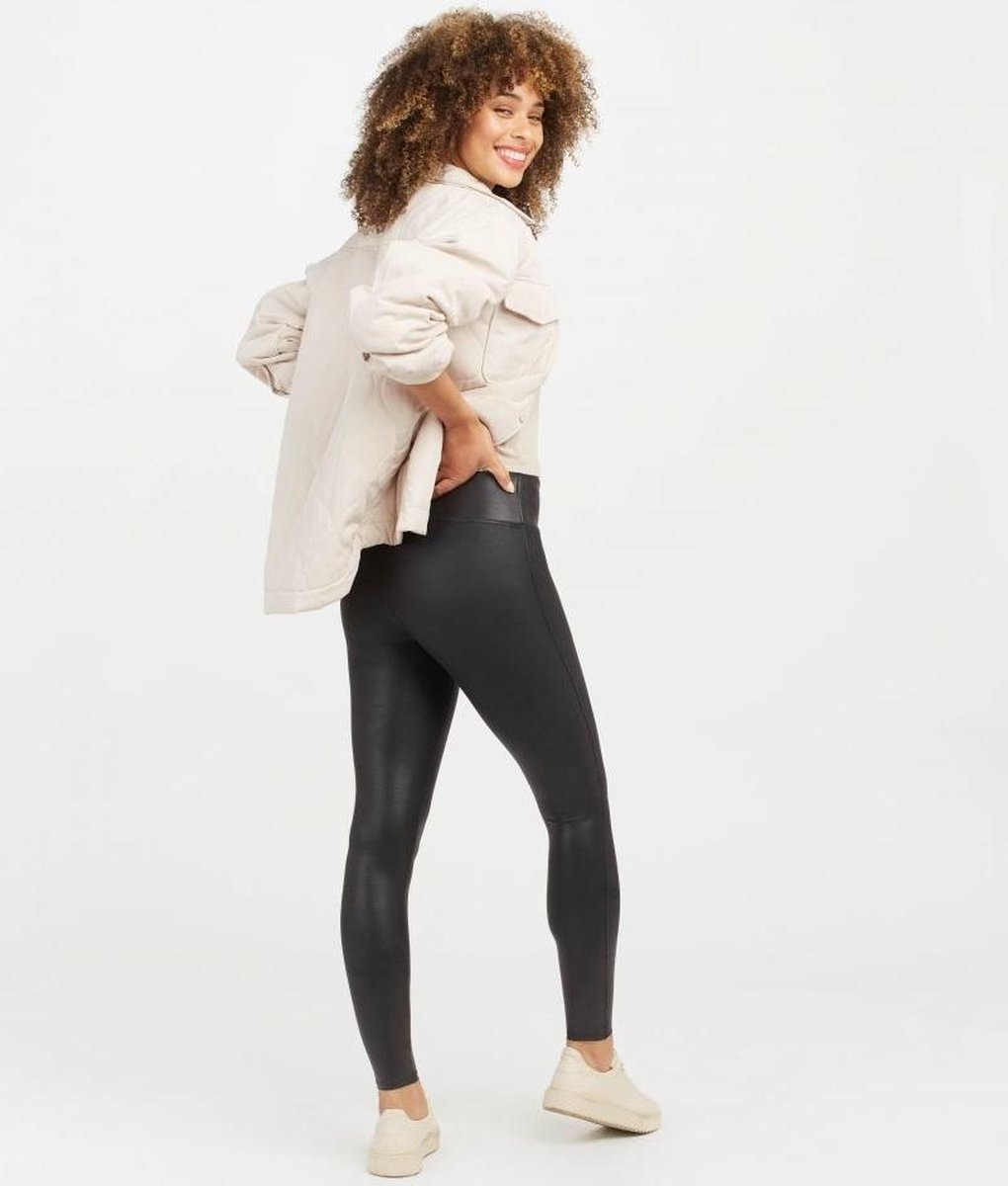 Spanx - Maat M - Faux Leather Legging  Zwart