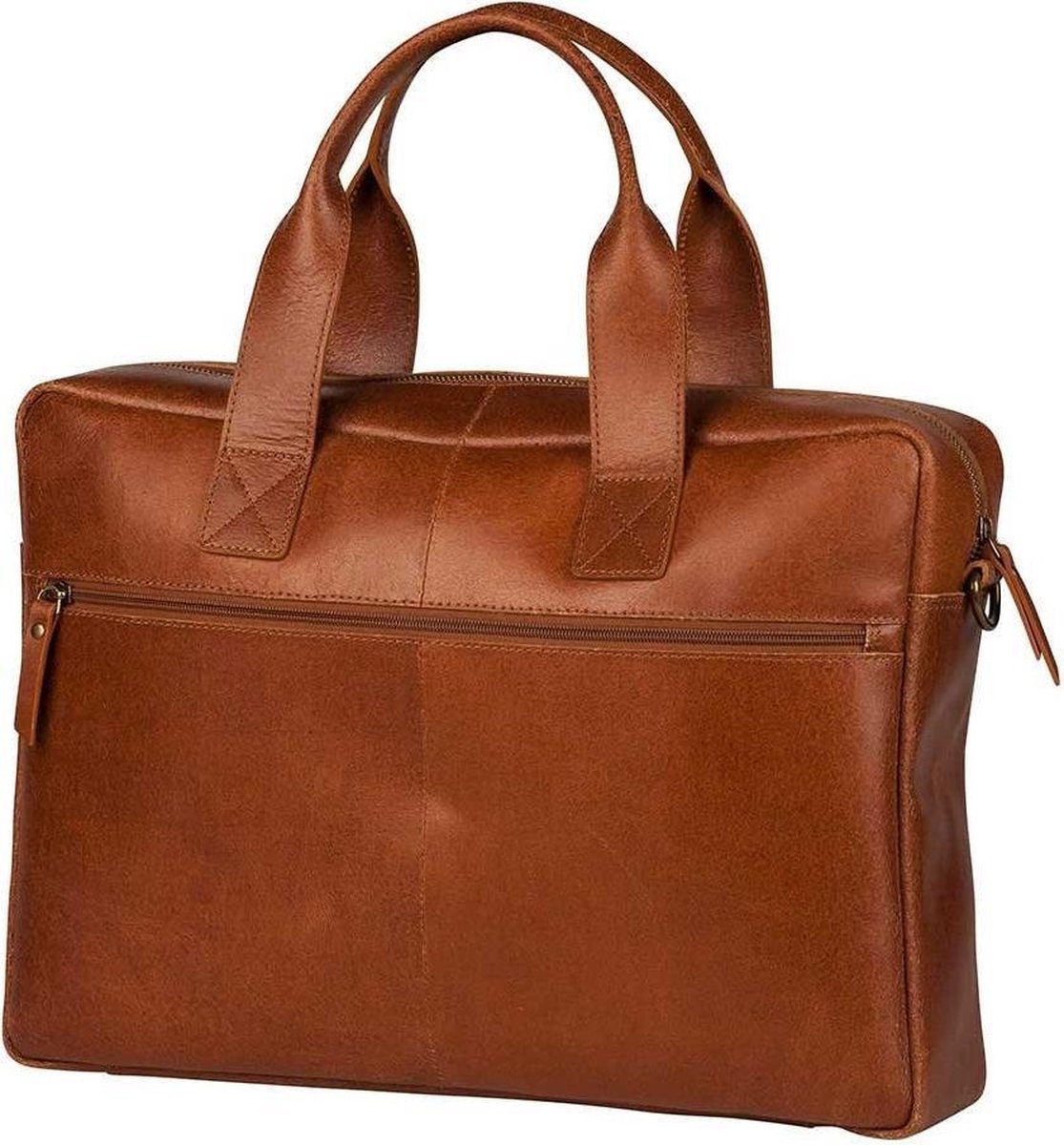 BURKELY Vintage River Schoudertas - Laptoptas 15.6 inch - Cognac