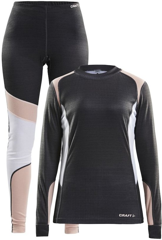 Craft - Maat L - Baselayer Set Thermoset - Vrouwen - grijs/roze/wit