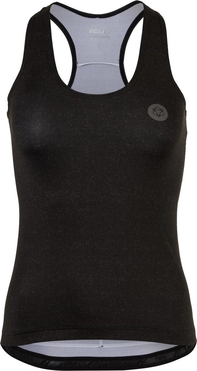 tanktop, zwart, fitness, mouwloos, melange