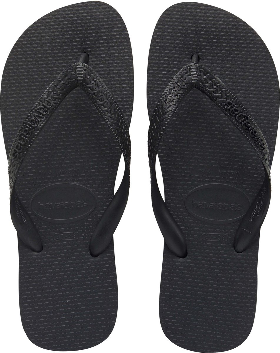 slippers, flip-flops, rubber, black, textured