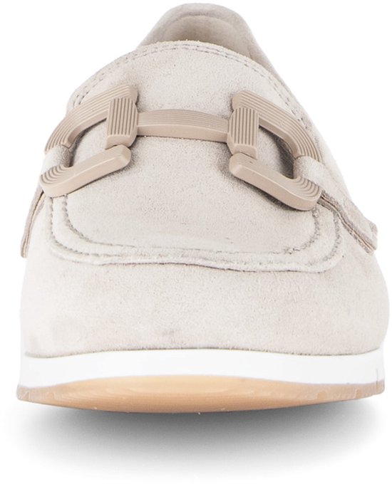 mokassine, loafers, suede, beige, metal buckle