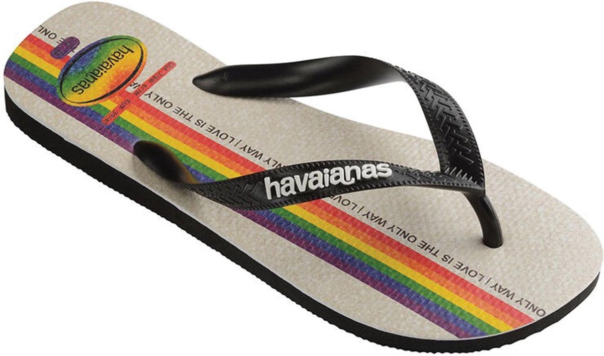 Havaianas Top Pride Unisex Slippers - Black/Black - Maat 35/36