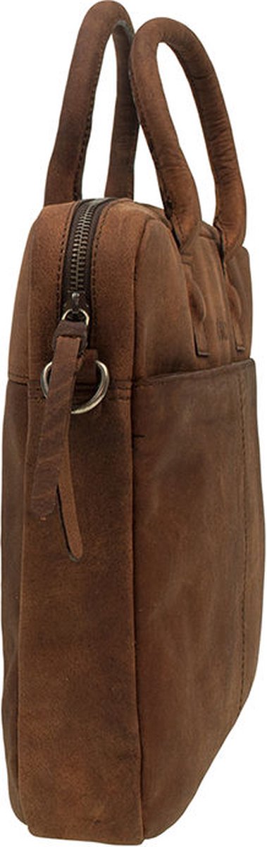 DSTRCT Wall Street Leren Laptoptas - 15,4 inch - Bruin