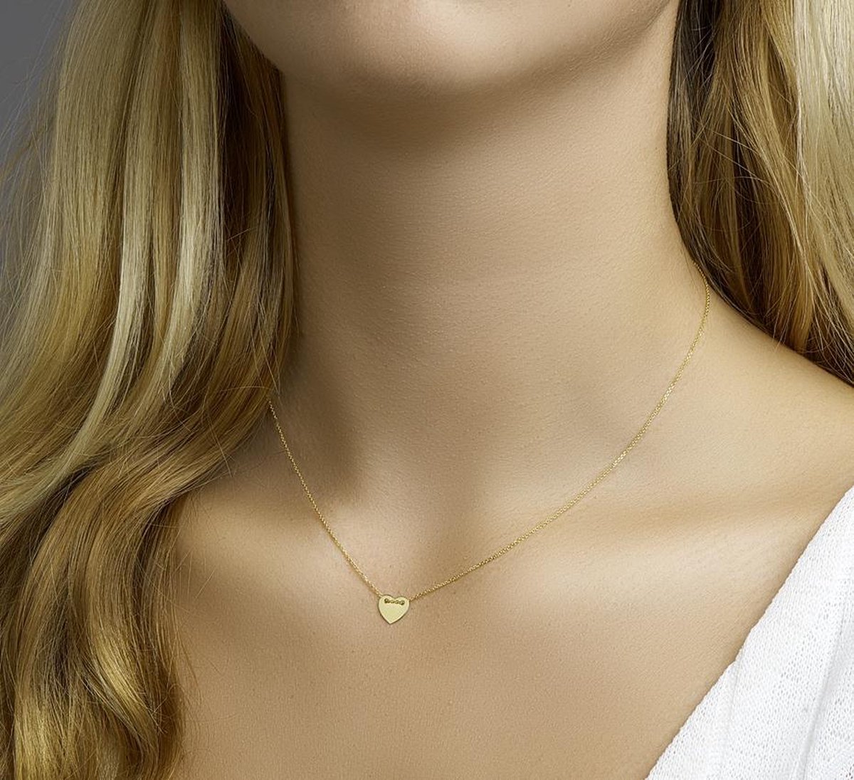 The Jewelry Collection - Hart Dames Ketting - 42 cm