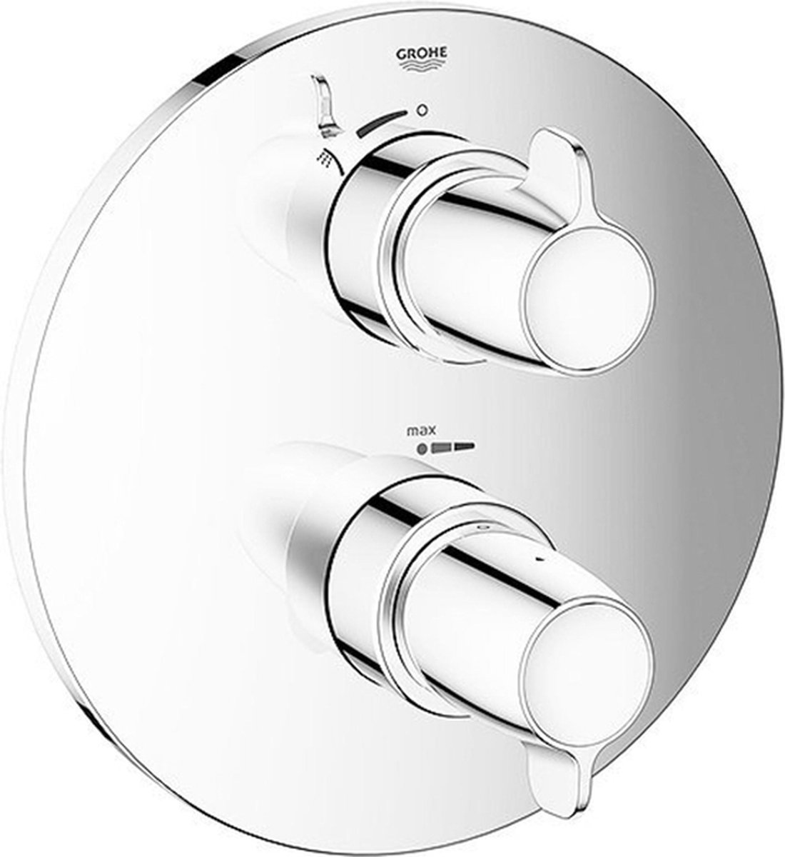 douche, regendouche, thermostaat, plaat, rand