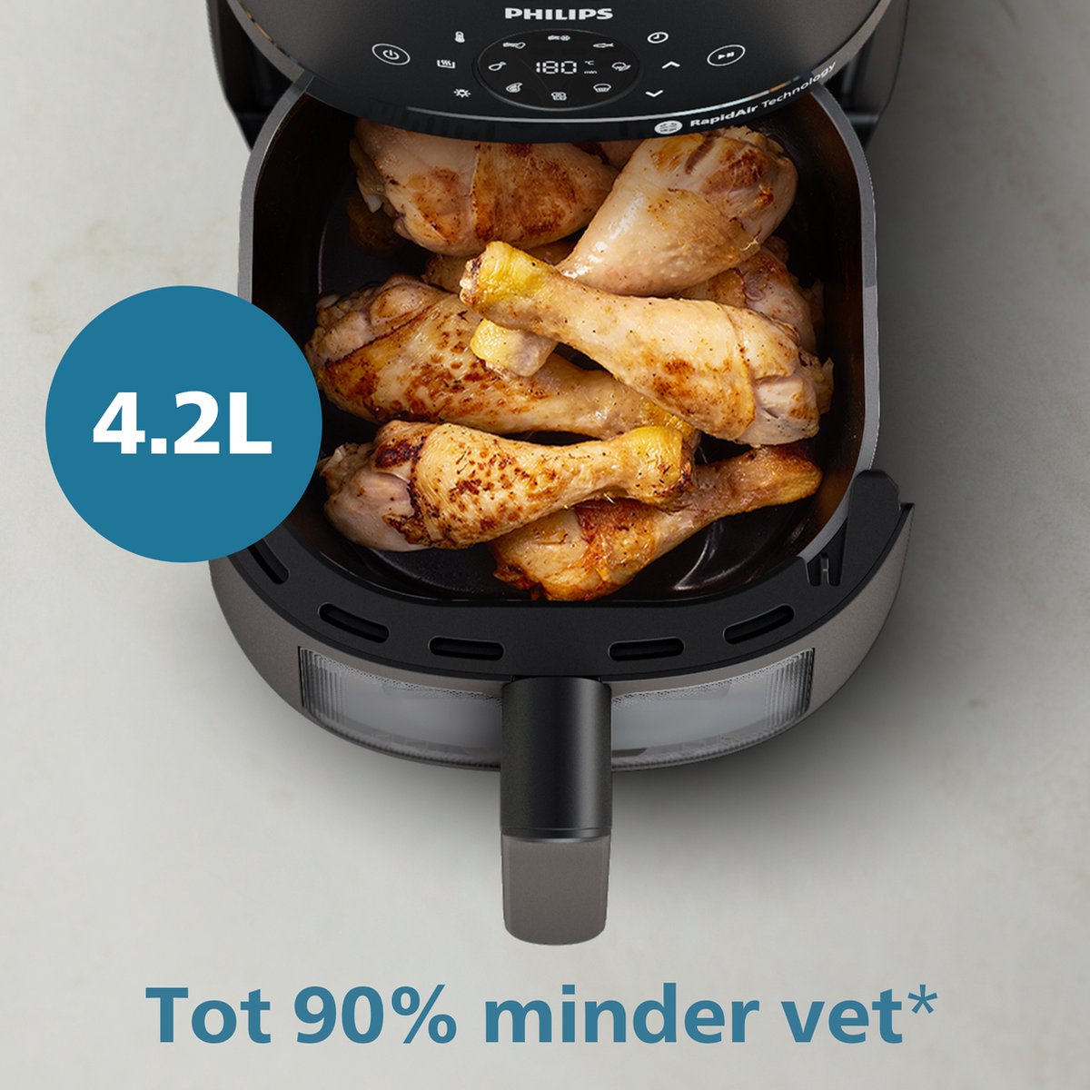 Philips 2000 Series Airfryer - NA220/00 - Kijkvenster - RapidAir - 4.2L