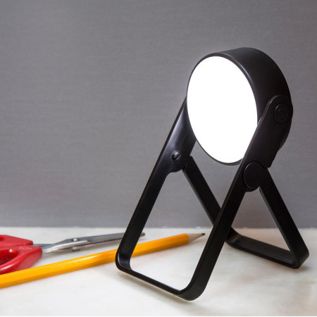 Kikkerland Foldable LED Spot Light With Kickstand - Black
