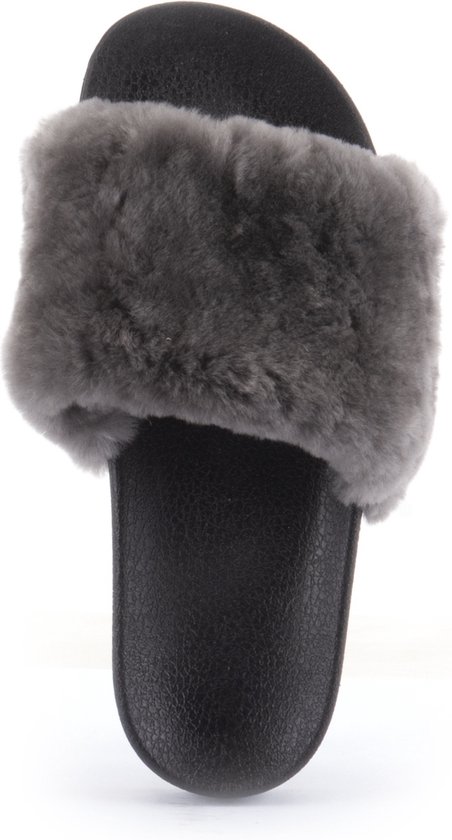 Warmbat Barlee - maat 40 - Dames Slippers - Dark Grey