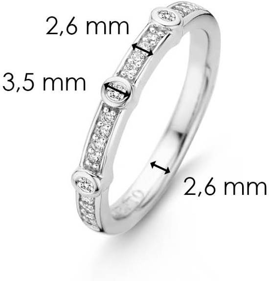 TI SENTO - Milano Ring 12149ZI - Zilver Ringmaat: 17.25 mm / maat 54 Bewerking:Gerhodineerd