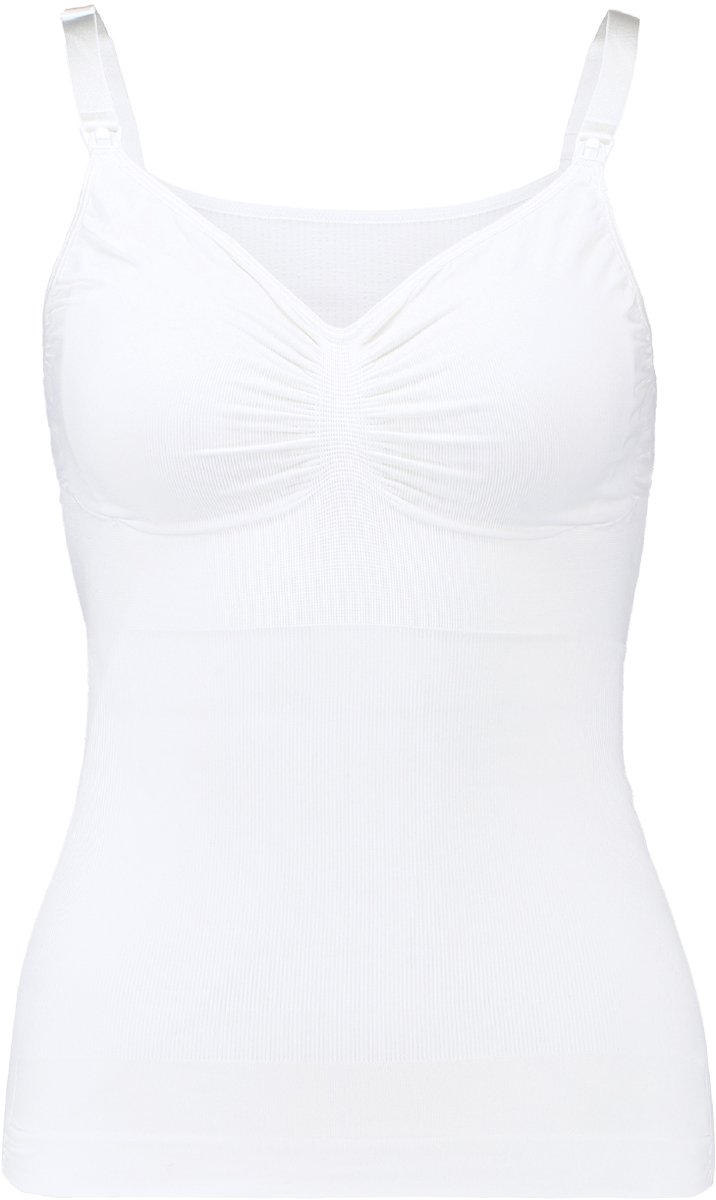 Carriwell Maat XL  Naadloos Voedingshemd met Shapewear - Wit