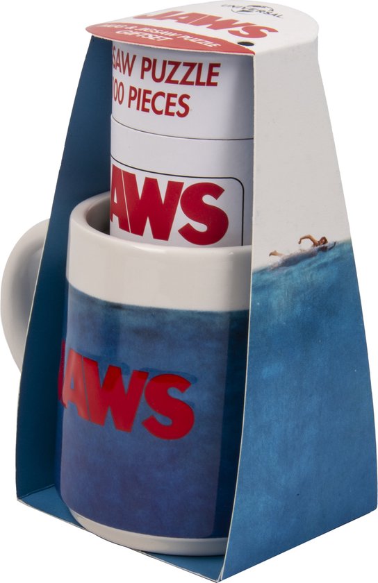 Jaws - beker & puzzel - cadeaupakket
