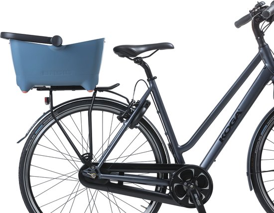 fiets, fiets met bagagedrager, kaderfiets, zwarte schakels, zachte zadel