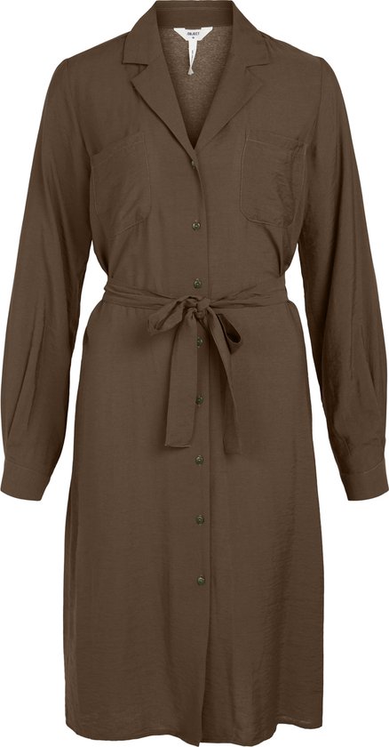 OBJECT Maat 40 OBJSELINE L/S SHIRT DRESS PB12 DIV Dames Jurk