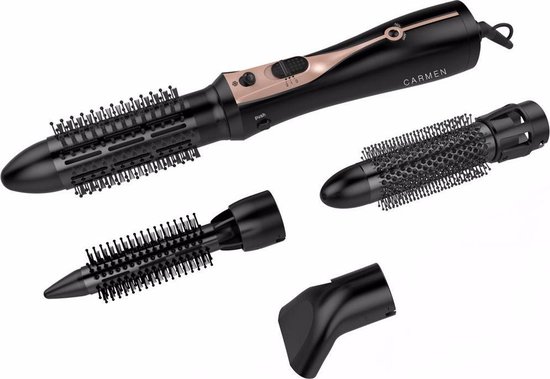 Carmen DC1055 - Multistyler - 1000 Watt - 4 accessoires - Zwart/Roségoud