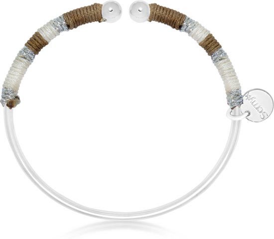 Scmyk armband BG-264 E Havana Spritz zilverkleurig