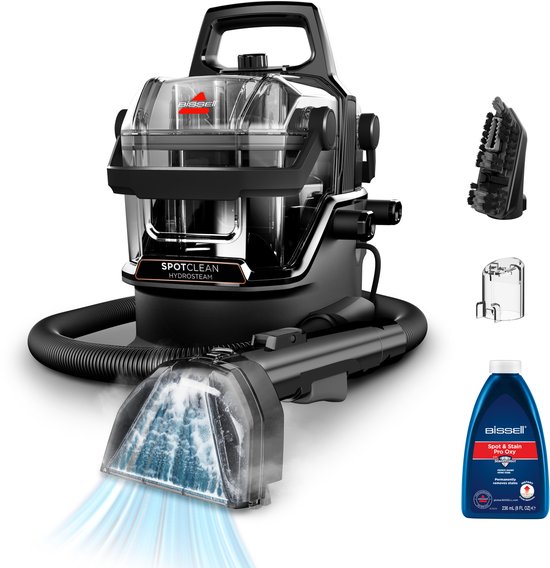 BISSELL SpotClean HydroSteam Select Draagbare Vlekkenreiniger - Met HydroSteam Technologie - Tapijtreiniger & Stoomreiniger voor Bank, Auto & Matras - Carpet Cleaner Apparaat - 3 Reinigingsmodi