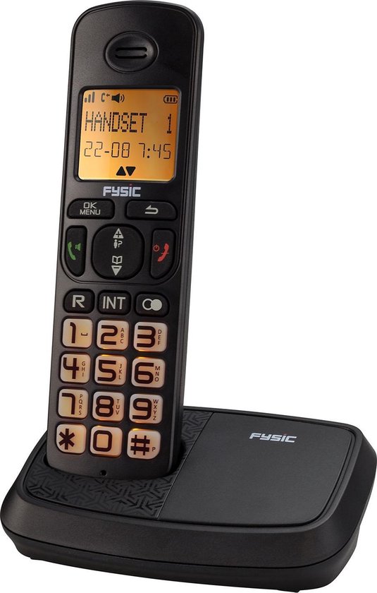 Fysic FX-5500 Big button Dect Telefoon - Knipperende display- en toetsverlichting bij inkomend gespr