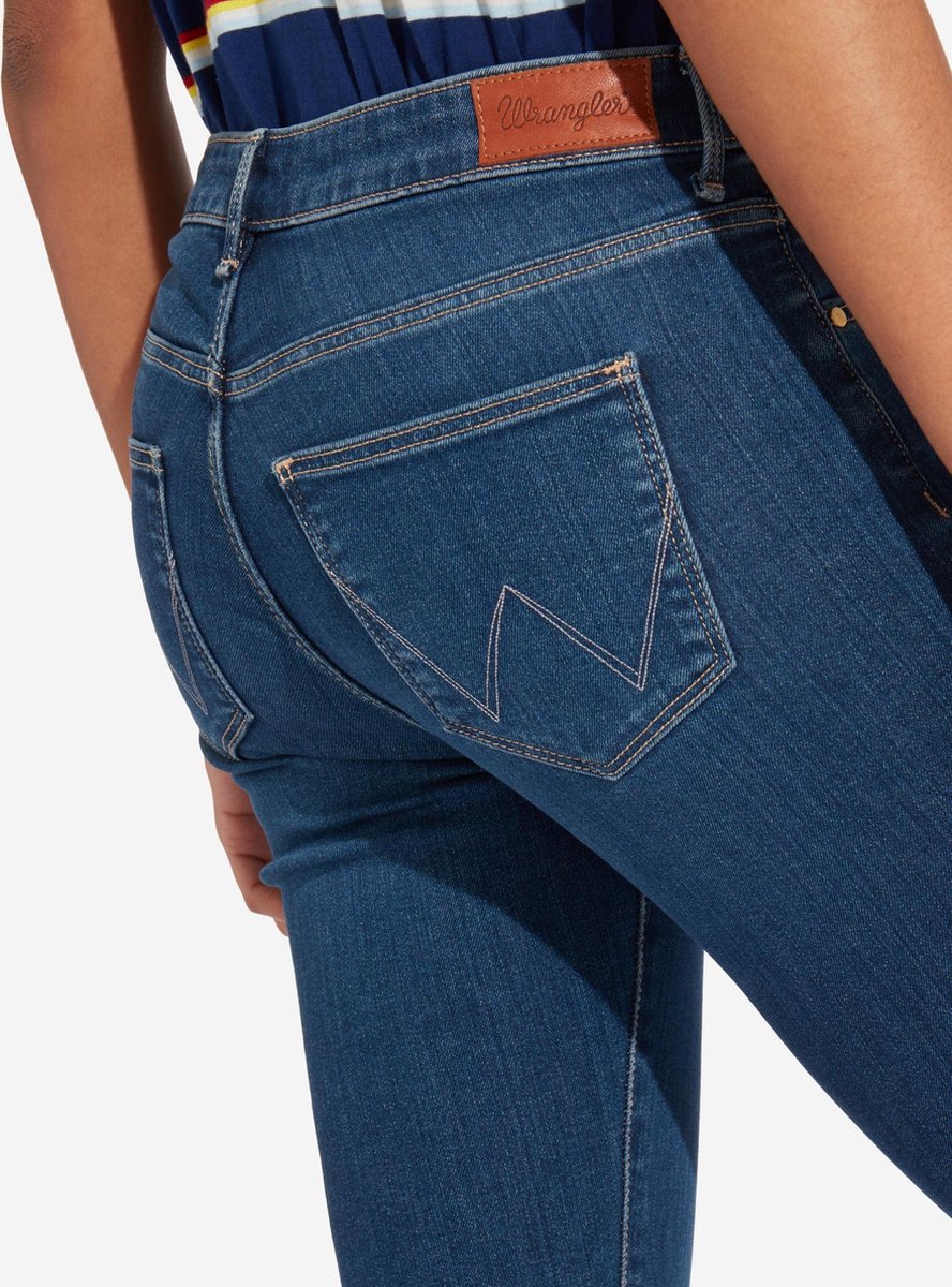 Wrangler - Maat W25 X L32 - Skinny fit Dames Jeans