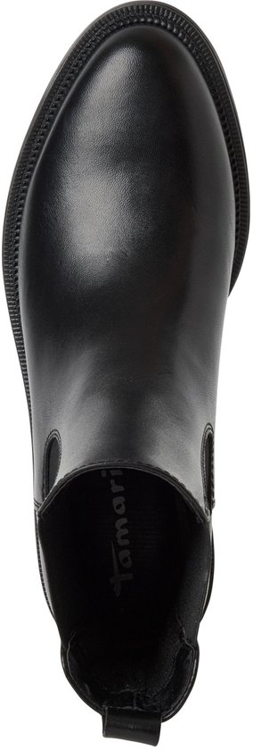 black, boot, ankle boot, leer, slip-on