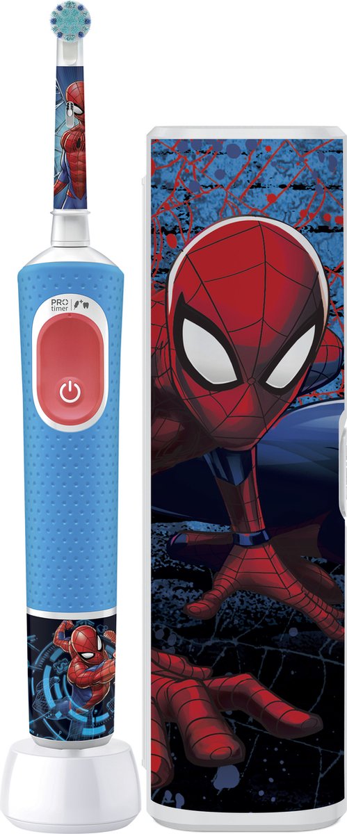 Oral-B Pro Kids Elektrische Tandenborstel - Spiderman Editie inclusief Reisetui - Voor Kinderen Vana