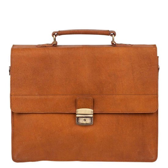 Burkely Vintage Dean Briefcase Aktetas - Cognac